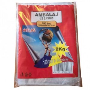 Pungi uz casnic ,2kg ,500 buc/ 25x35cm – 100 buc x 5 seturi