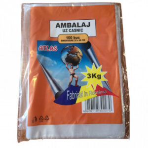 Pungi uz casnic ,3kg ,500 buc/ 30x40cm – 100 buc x 5 seturi