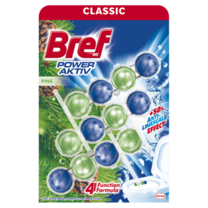 Odorizant WC Bref Power Aktiv Pine Forest, 3×50 ml, Parfum de Pin